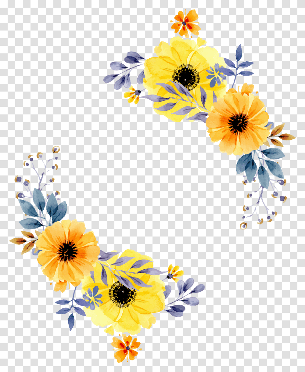 Flower Border Flowers Hd Download, Floral Design, Pattern Transparent Png