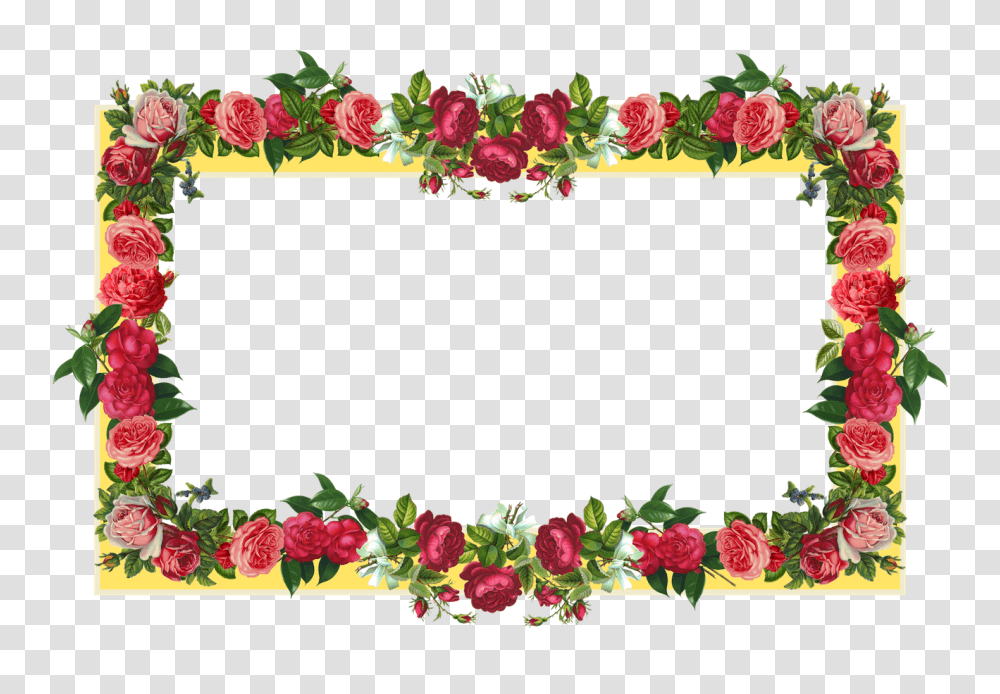 Flower Border Frame Stock Vector Freeimages For Flower Border, Plant, Blossom, Floral Design, Pattern Transparent Png