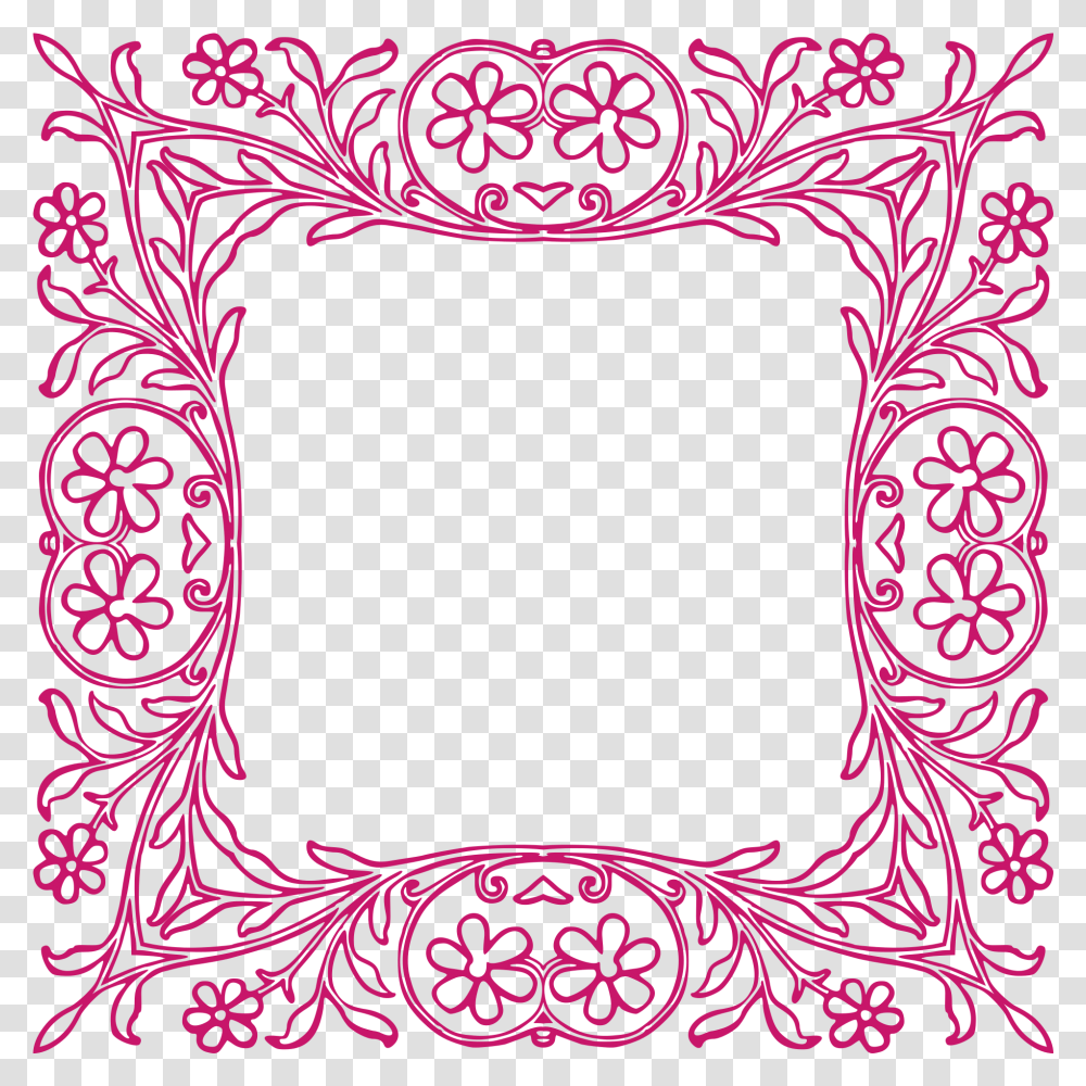 Flower Border Image Margenes De Flores, Graphics, Art, Floral Design, Pattern Transparent Png