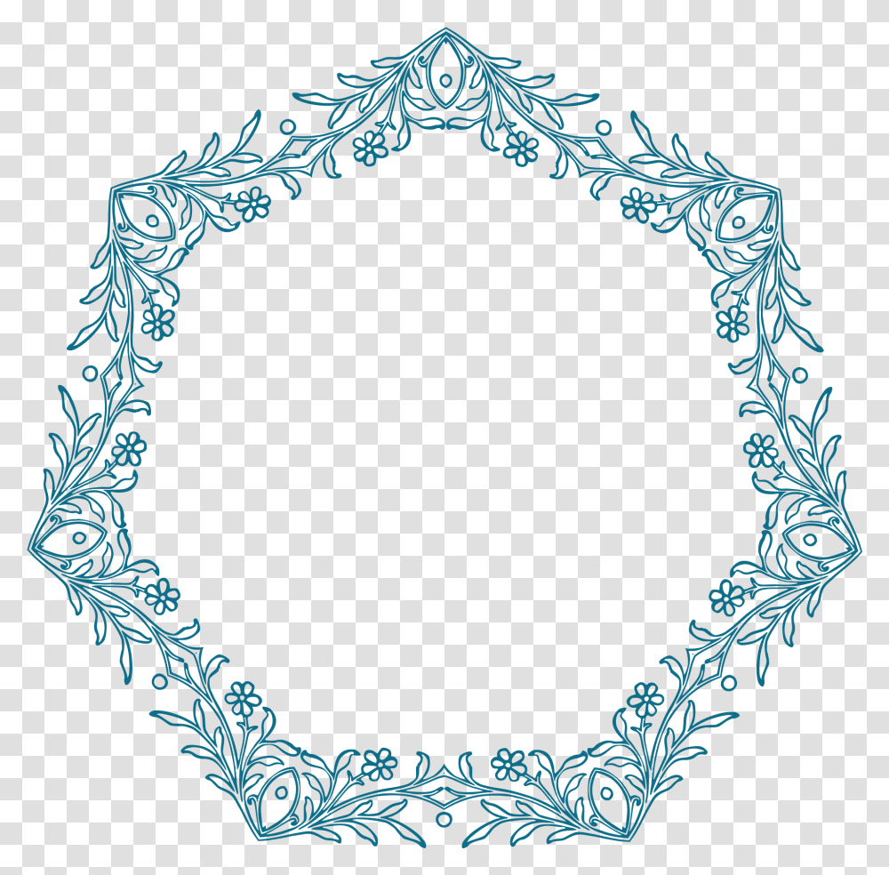 Flower Border Image Pngpix Free Printable Colouring Floral Borders, Oval, Text Transparent Png