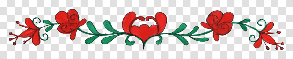 Flower Border Line, Heart, Cushion Transparent Png