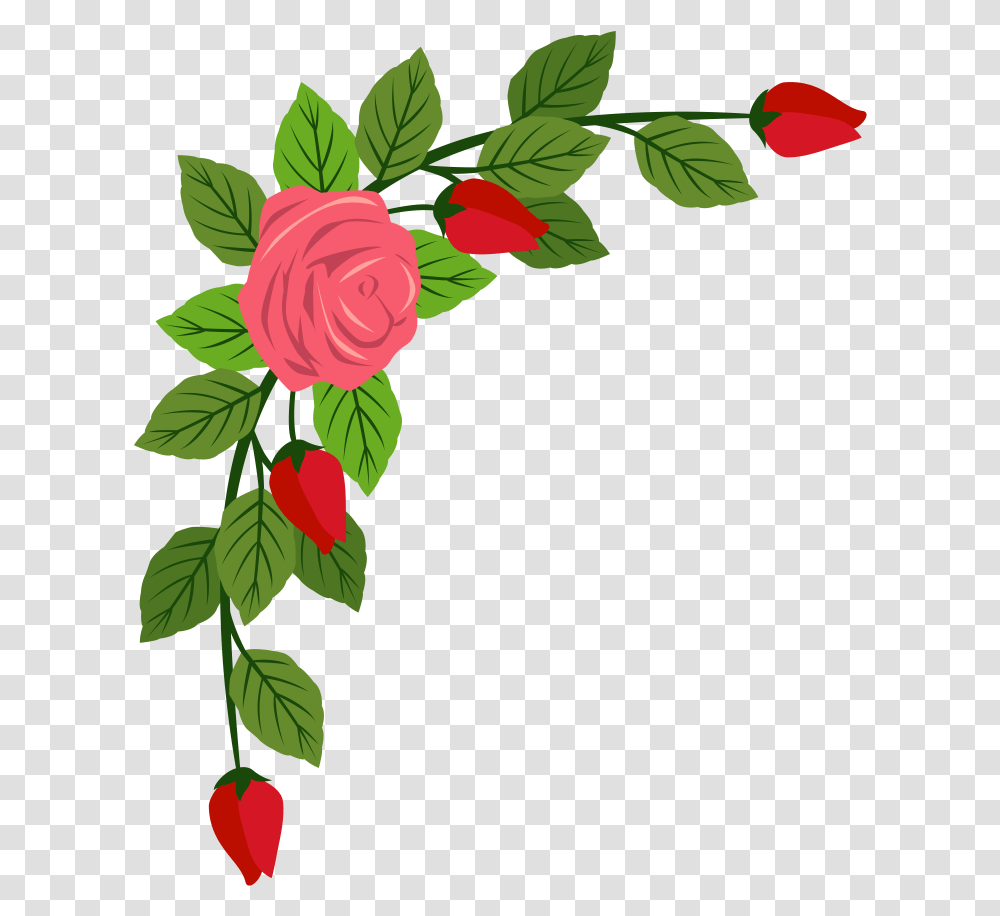 Flower Border Rose Flower Banner, Plant, Blossom, Petal, Tree Transparent Png