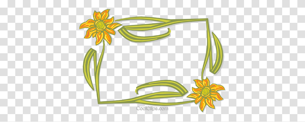 Flower Border Royalty Free Vector Clip Art Illustration, Floral Design, Pattern Transparent Png