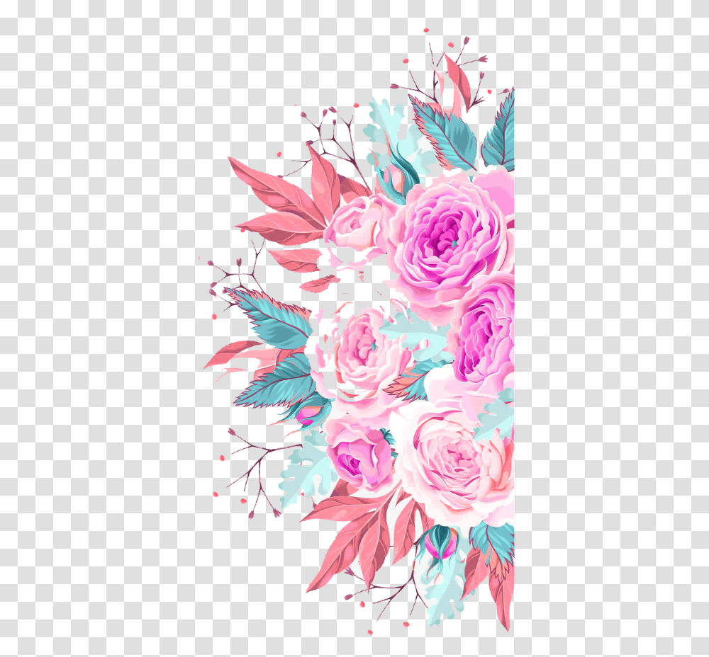 Flower Border Watercolor, Floral Design, Pattern Transparent Png