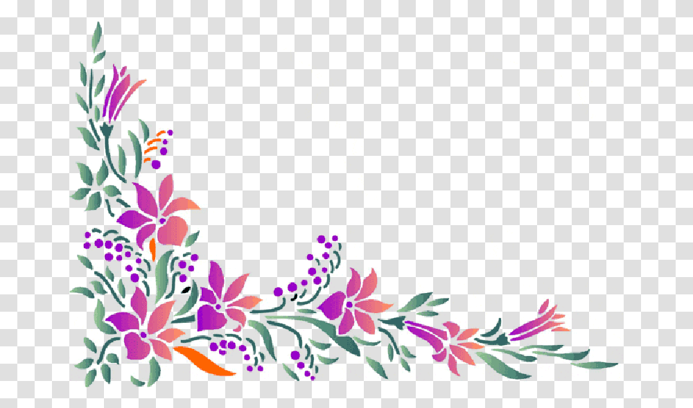 Flower Borders And Frames Clipart Flower Border Design, Floral Design, Pattern, Ornament Transparent Png