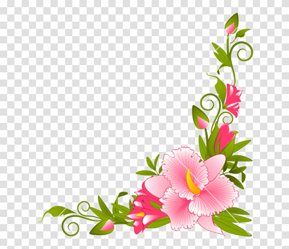 Flower Borders And Frames Clipart Flower Border Line Design, Floral Design, Pattern Transparent Png