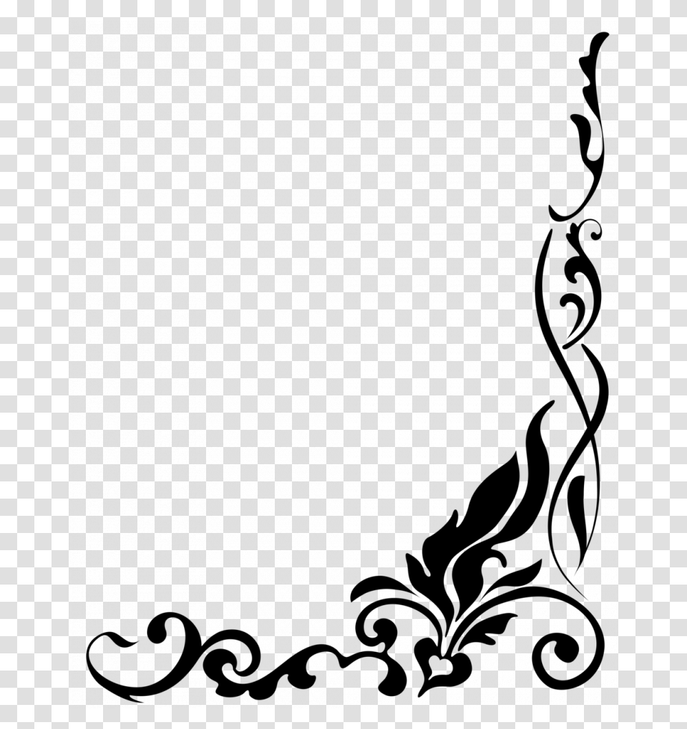 Flower Borders Clip Art Flower Border Desenhos, Gray, World Of Warcraft Transparent Png