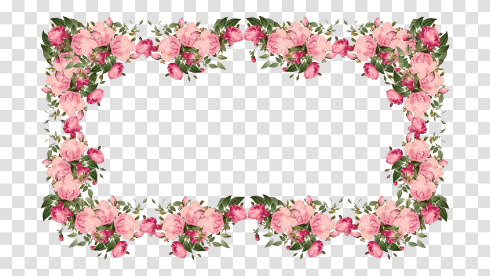 Flower Borders Pink Flower Border Background, Plant, Floral Design, Pattern Transparent Png