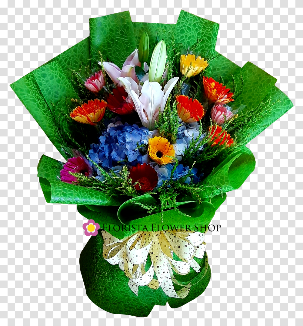 Flower Bouquet 13hydrangea And Gerbera Bouquet Transparent Png