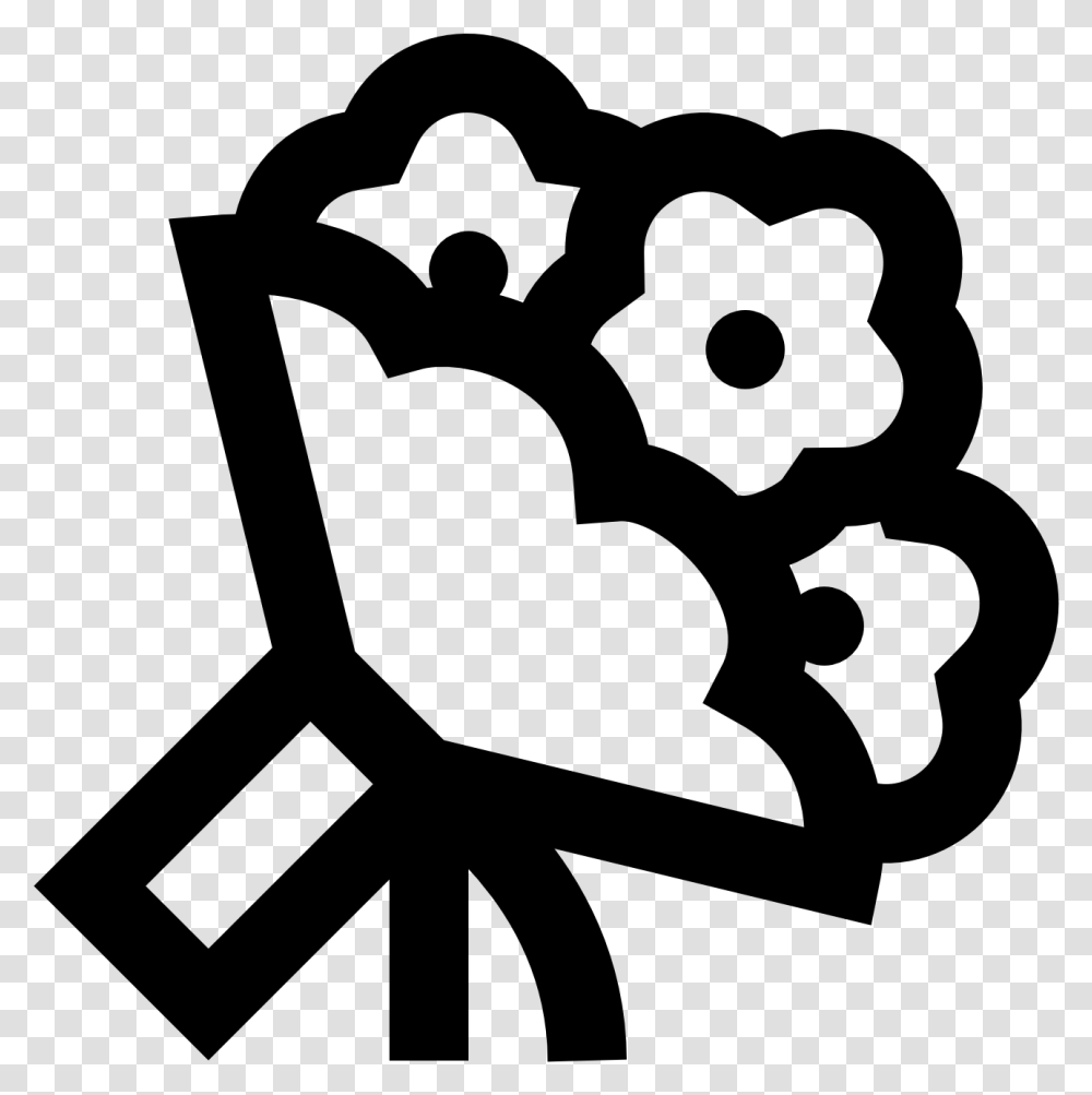 Flower Bouquet Clipart Black And White Bouquet Icon, Gray, World Of Warcraft Transparent Png