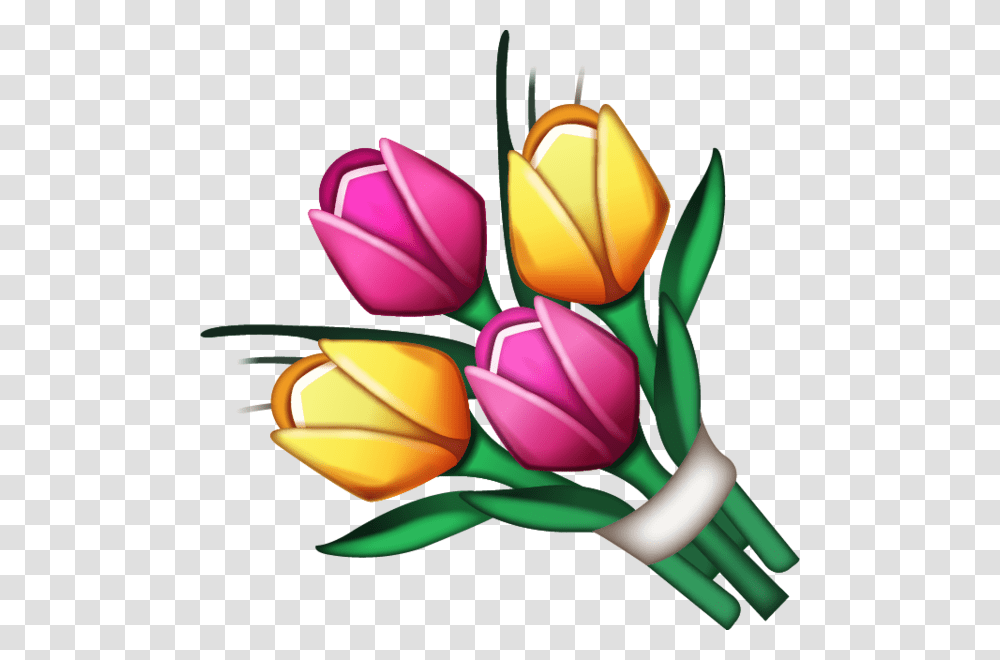 Flower Bouquet Emoji, Plant, Blossom, Tulip, Rose Transparent Png