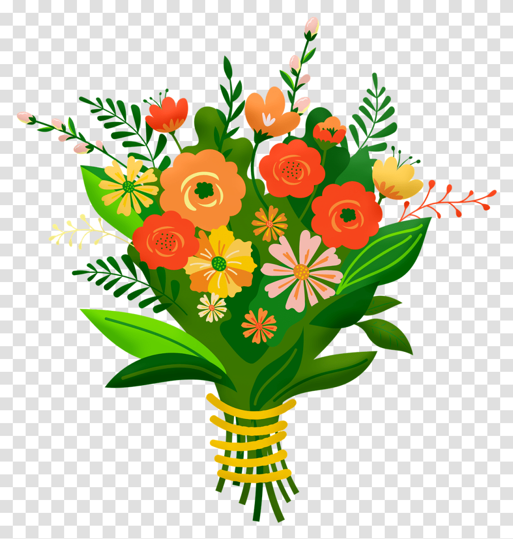 Flower Bouquet Flowers Pot Free Image On Pixabay Greeting Card Template Free Flowers, Graphics, Art, Floral Design, Pattern Transparent Png