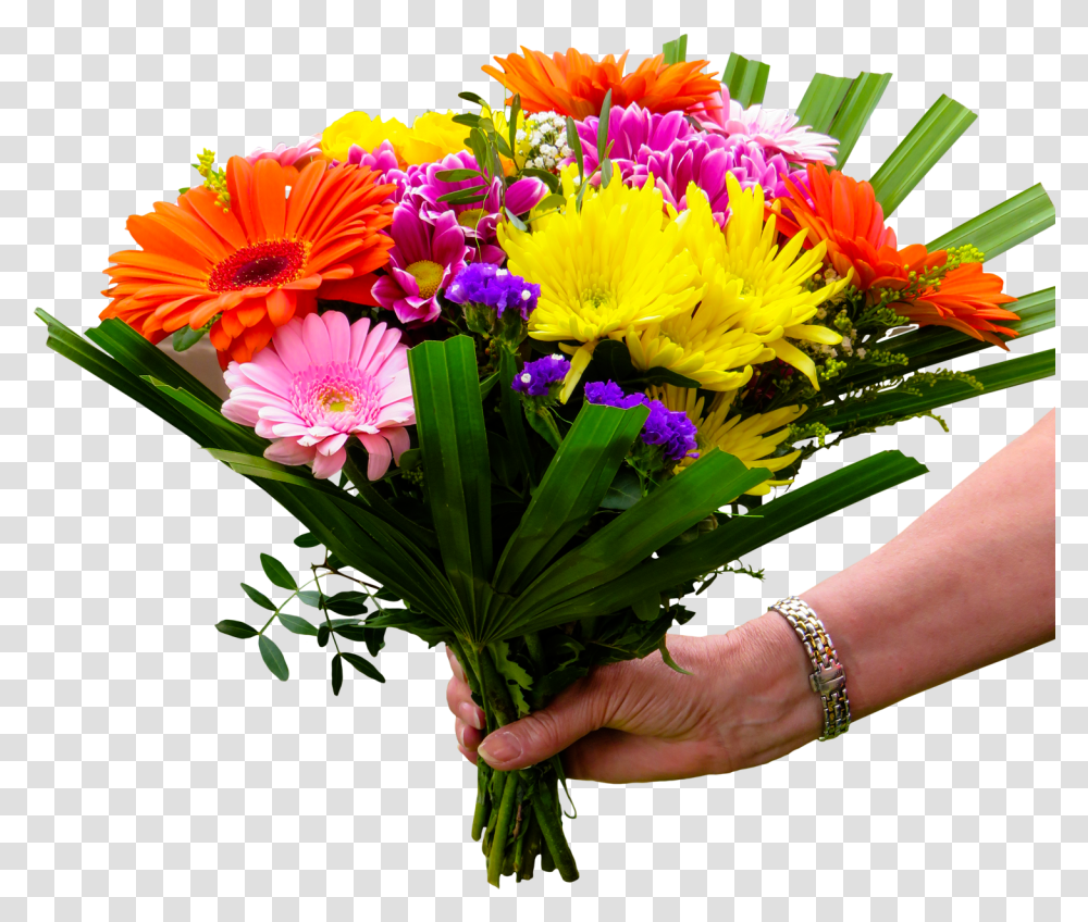 Flower Bouquet, Plant, Person, Human, Flower Arrangement Transparent Png