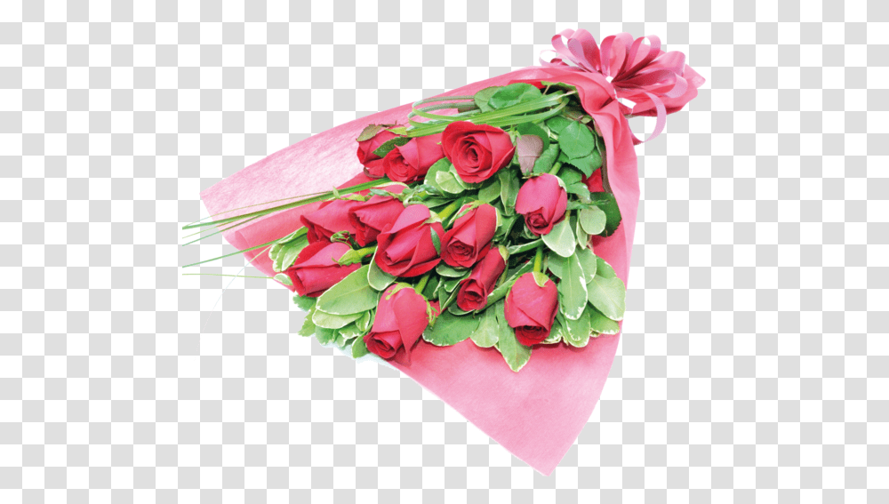 Flower Bouquet Rose Pink Plant For Valentines Day Garden Roses, Flower Arrangement, Blossom, Clothing, Apparel Transparent Png