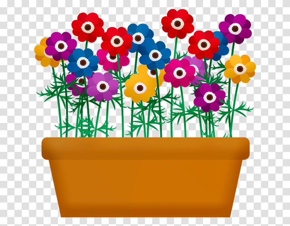 Flower Box Flowerbox Flowers In Pot Flowers Garden Flowers And Plants Clipart, Graphics, Rug, Pattern, Floral Design Transparent Png