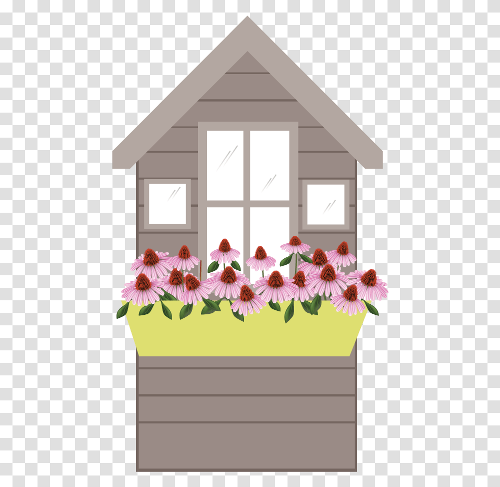 Flower Box Window Clipart, Plant, Housing, Building, Daisy Transparent Png