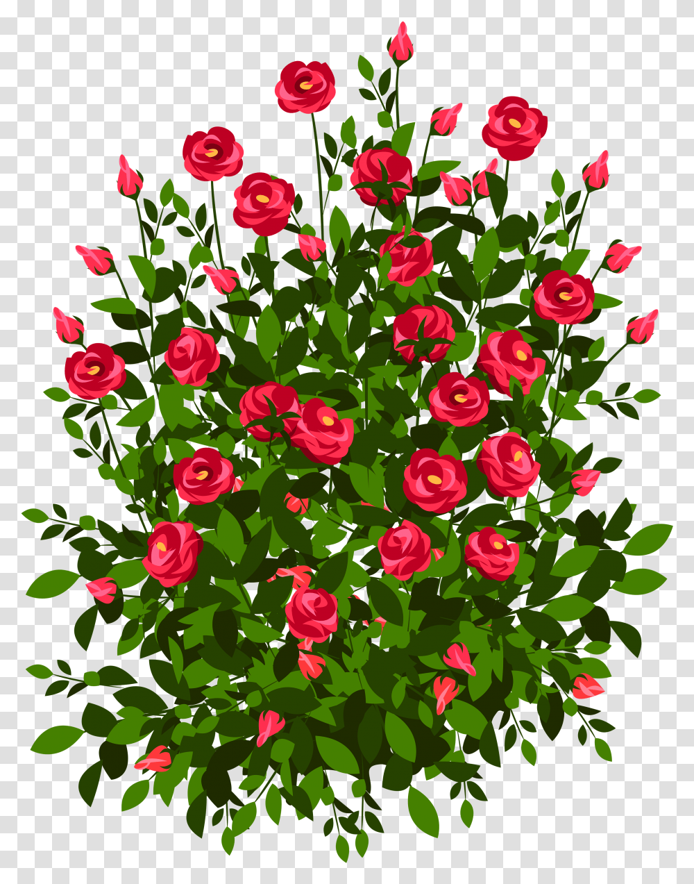 Flower Bush Clipart For Free Download Draw A Rose Bush, Graphics, Floral Design, Pattern, Green Transparent Png