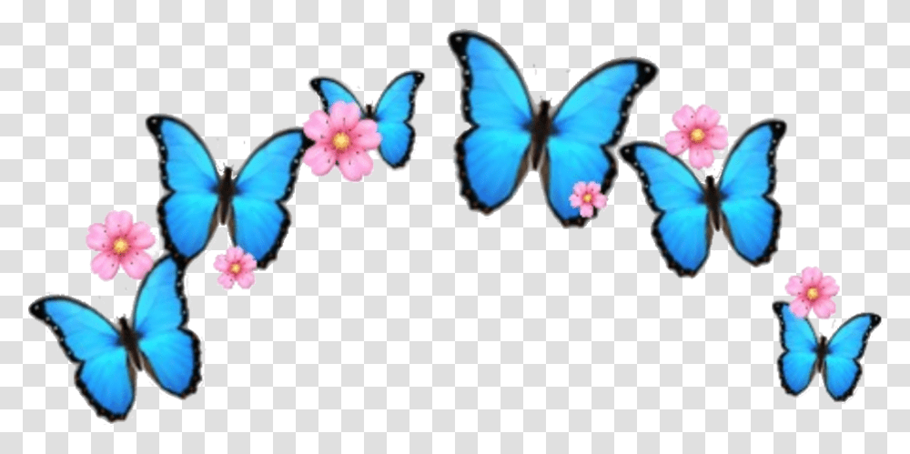 Flower Butterfly Crown Emoji Sticker Butterfly Crown Emoji, Insect, Invertebrate, Animal, Accessories Transparent Png