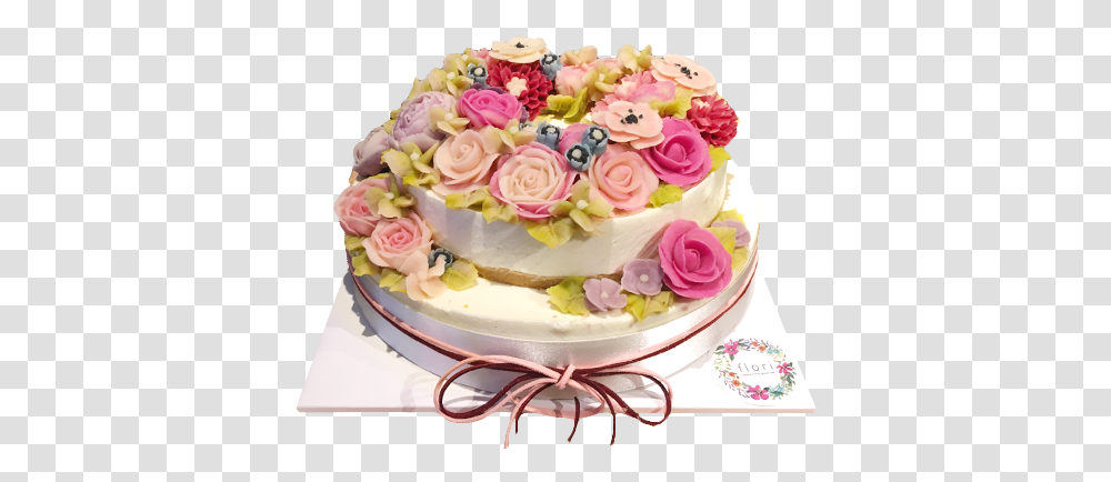 Flower Cake - Flori Birthday Cake With Flower, Dessert, Food, Torte, Wedding Cake Transparent Png