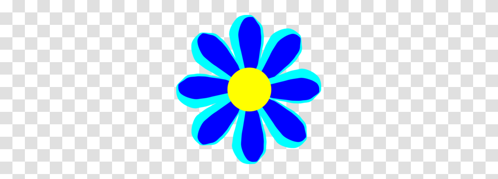 Flower Cartoon Blue Clip Art, Petal, Plant, Pattern, Daisy Transparent Png