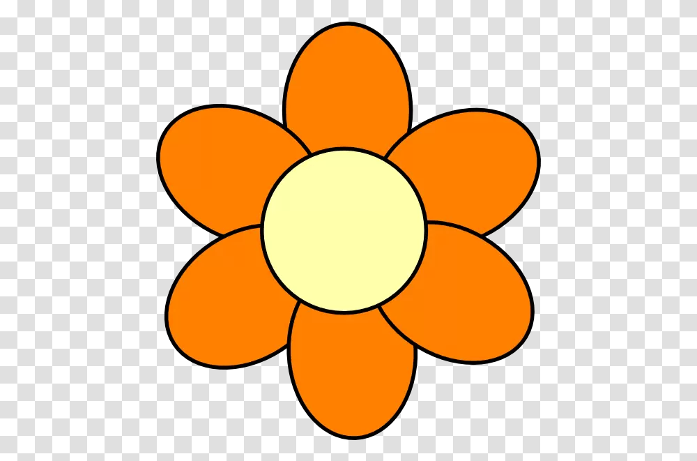 Flower Cartoon Flower Clipart Orange Transparent Png