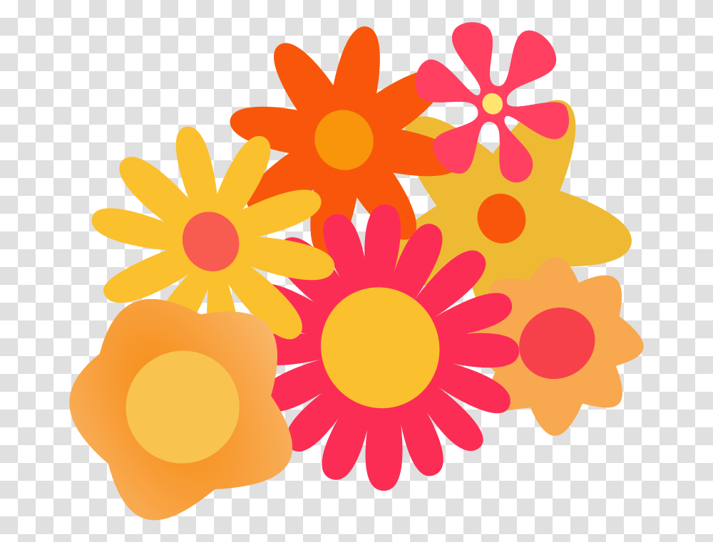 Flower Cartoon Flower Cluster Clipart, Floral Design, Pattern, Nature Transparent Png