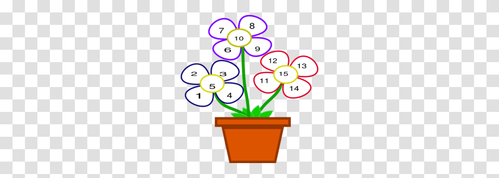 Flower Chart Clip Art, Number, Plant Transparent Png