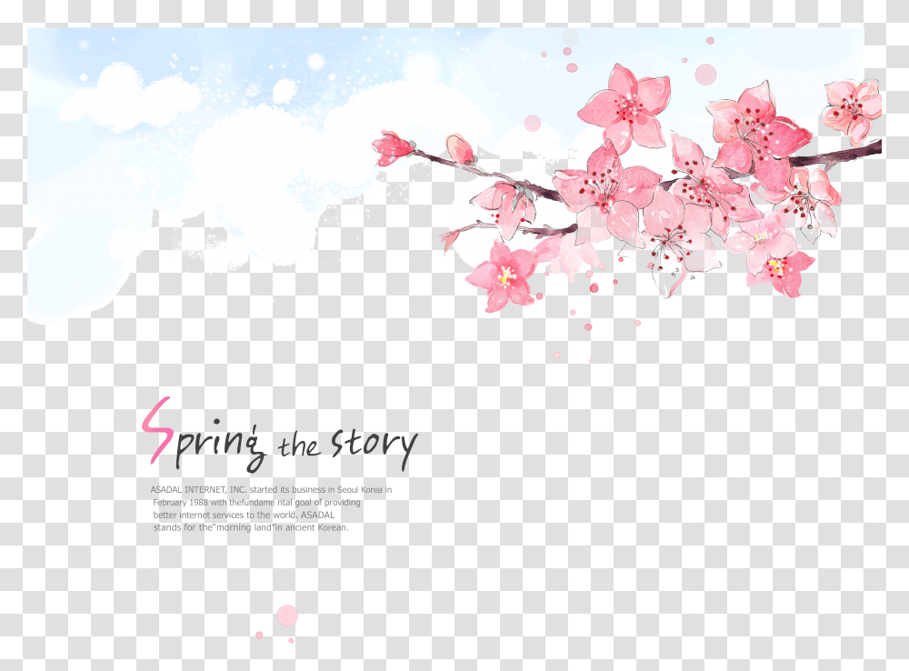 Flower Cherry Blossom Floral Background Download, Graphics, Art, Floral Design, Pattern Transparent Png