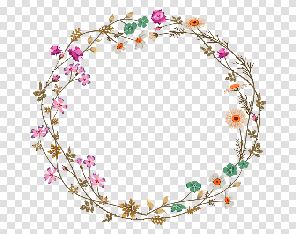 Flower Circle Border 1 Image Instagram Highlights Cover, Floral Design, Pattern, Graphics, Art Transparent Png