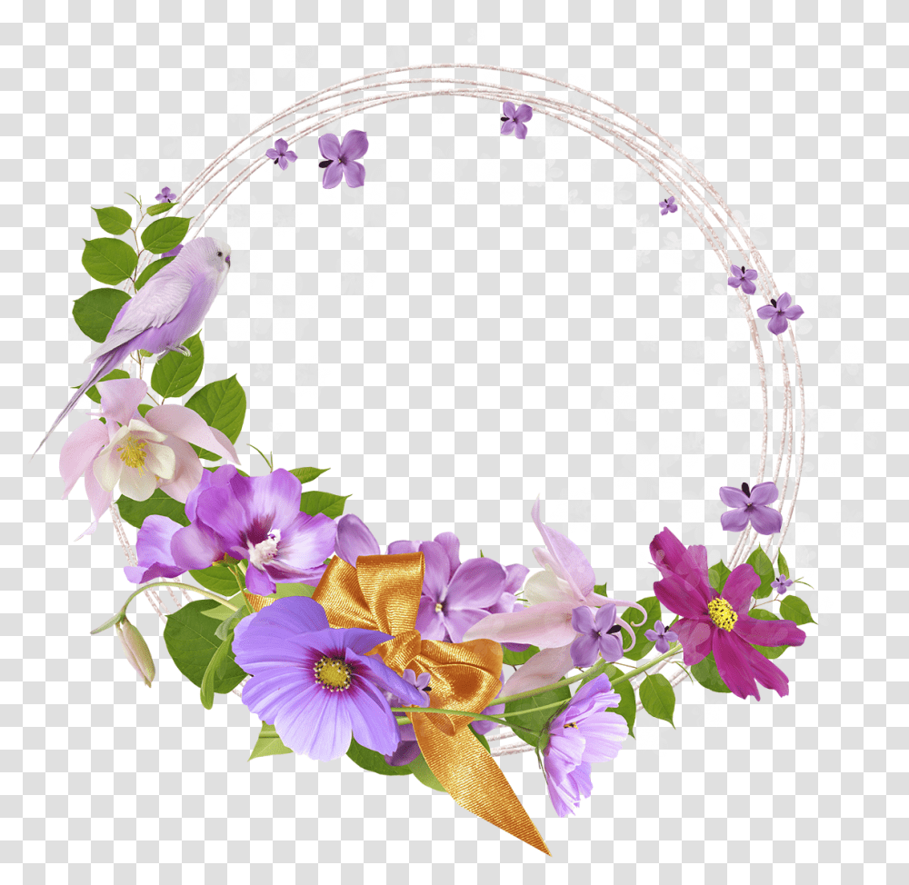 Flower Circle Flower Round Frame, Wreath, Graphics, Art, Plant Transparent Png