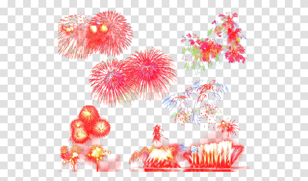 Flower Circle, Nature, Outdoors, Night, Fireworks Transparent Png