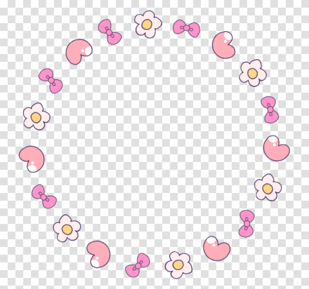 Flower Circle Sticker, Petal, Plant, Blossom, Heart Transparent Png