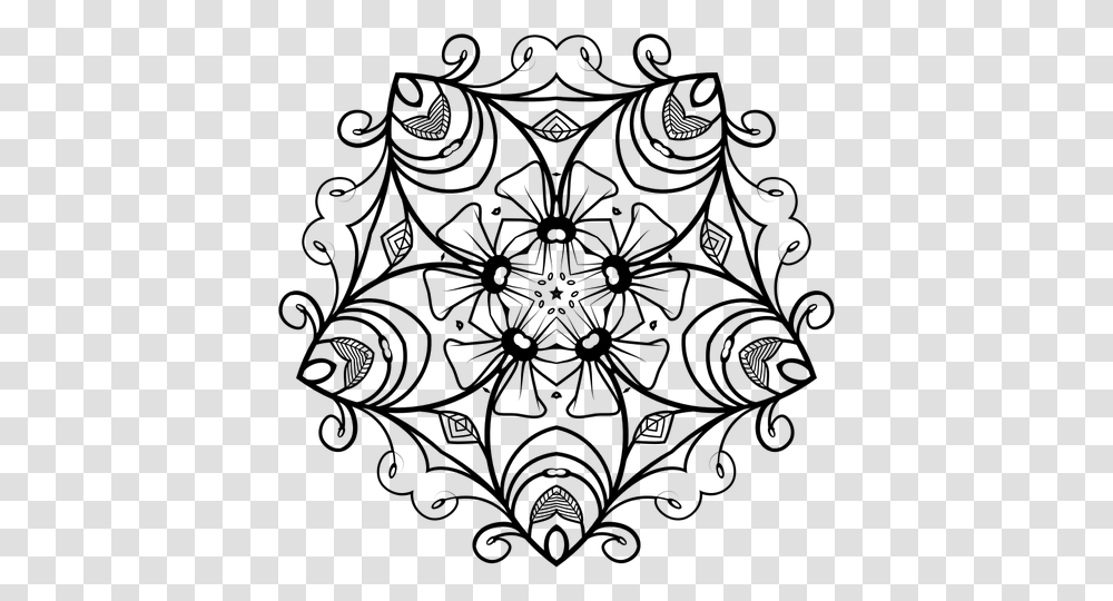Flower Clip Art Black White, Gray, World Of Warcraft Transparent Png