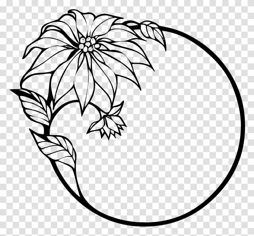 Flower Clip Art Free Black And White, Floral Design, Pattern, Stencil Transparent Png