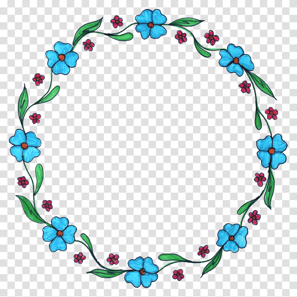 Flower Clip Art Round Frame Background, Floral Design, Pattern, Bracelet Transparent Png