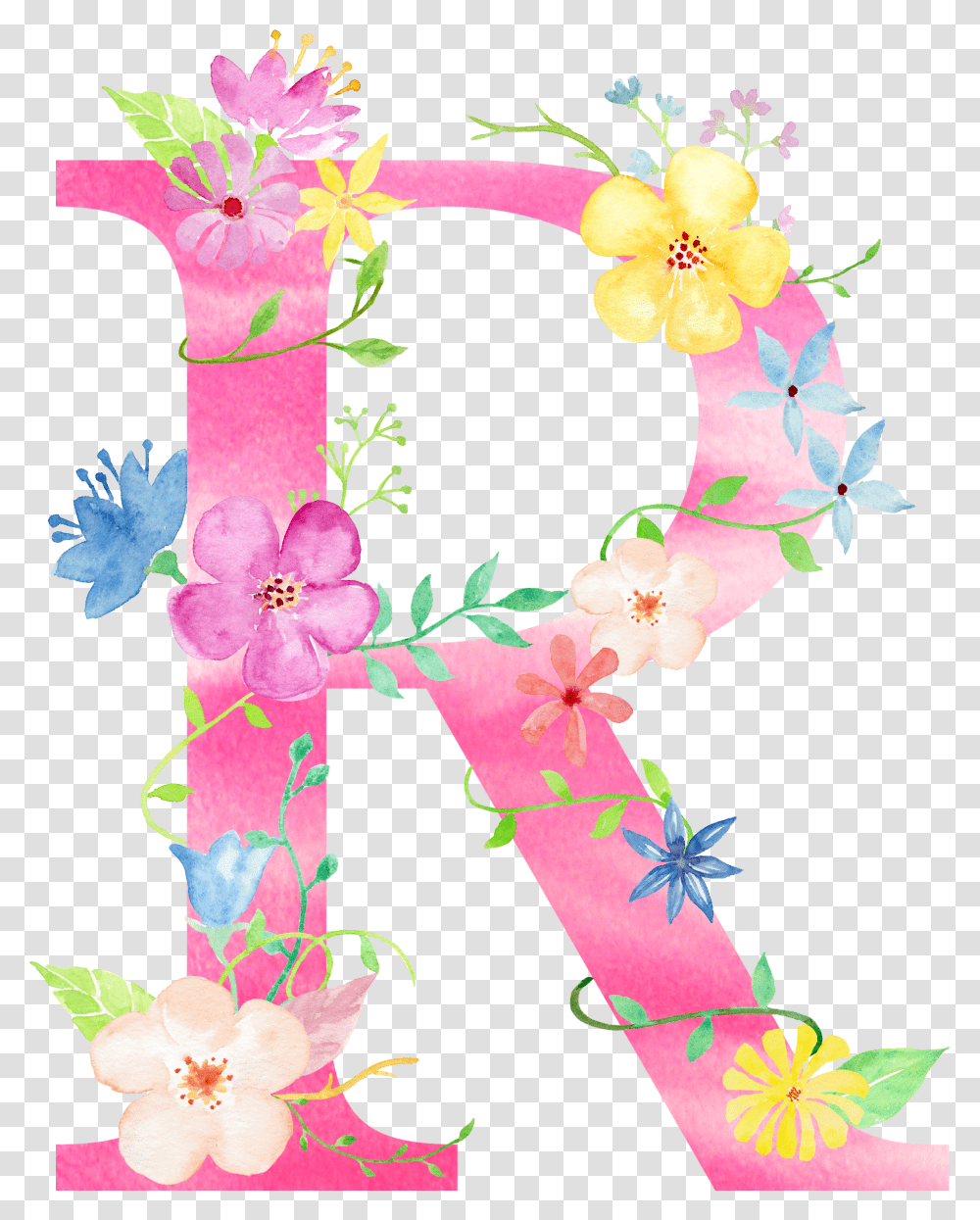 Flower Clipart Alphabet R Pin, Plant, Blossom, Floral Design Transparent Png