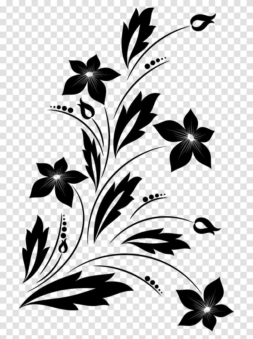 Flower Clipart Black And White, Gray, World Of Warcraft Transparent Png