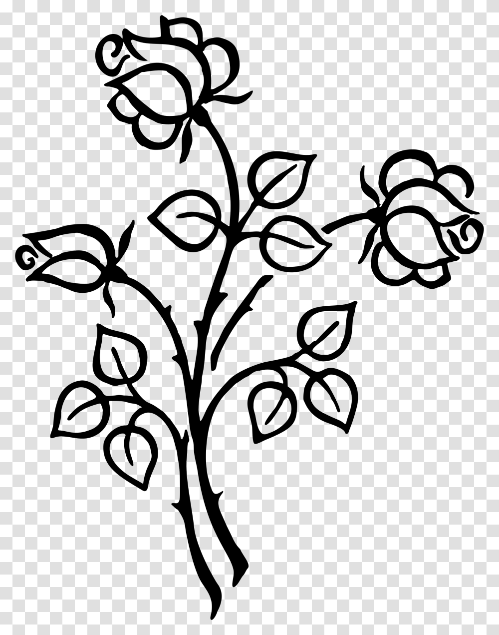 Flower Clipart Black And White, Gray, World Of Warcraft Transparent Png