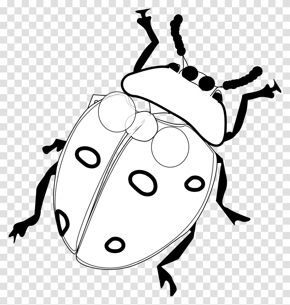 Flower Clipart Black And White, Stencil, Back, Dung Beetle, Insect Transparent Png