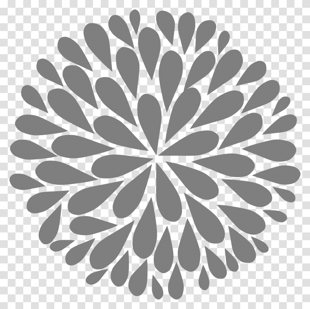 Flower Clipart Black Grey Flower Art, Rug, Pattern, Floral Design Transparent Png