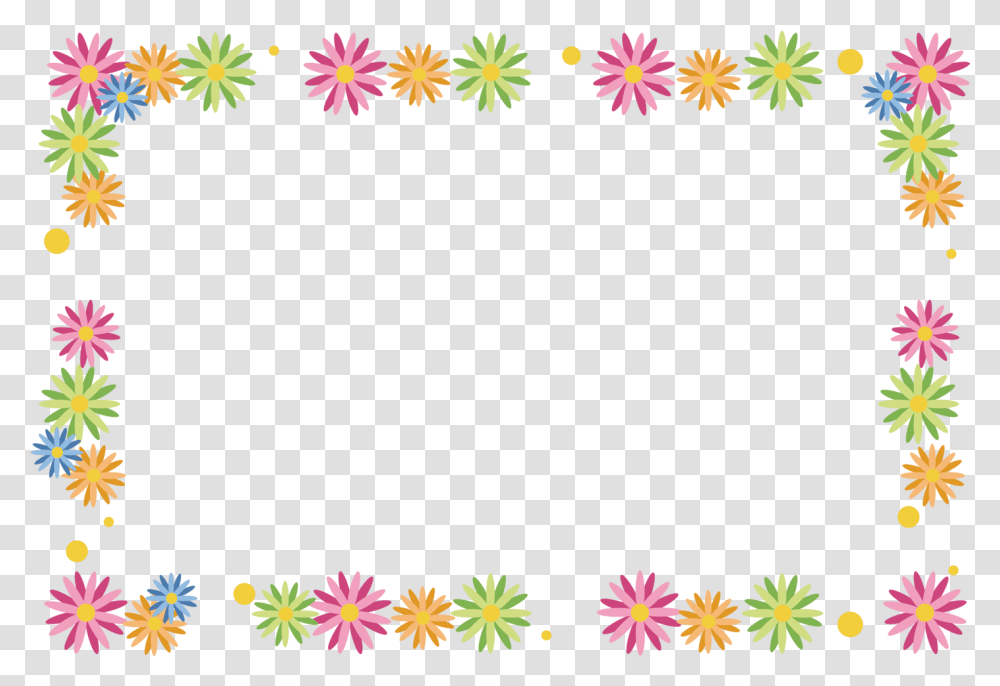 Flower Clipart Border Line Party Border Clipart, Plant, Rug, Daisy, Daisies Transparent Png