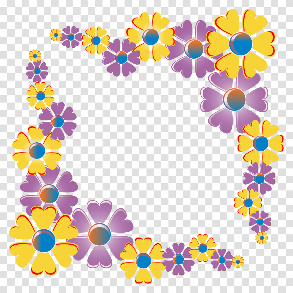 Flower Clipart Corner, Floral Design, Pattern, Ornament Transparent Png