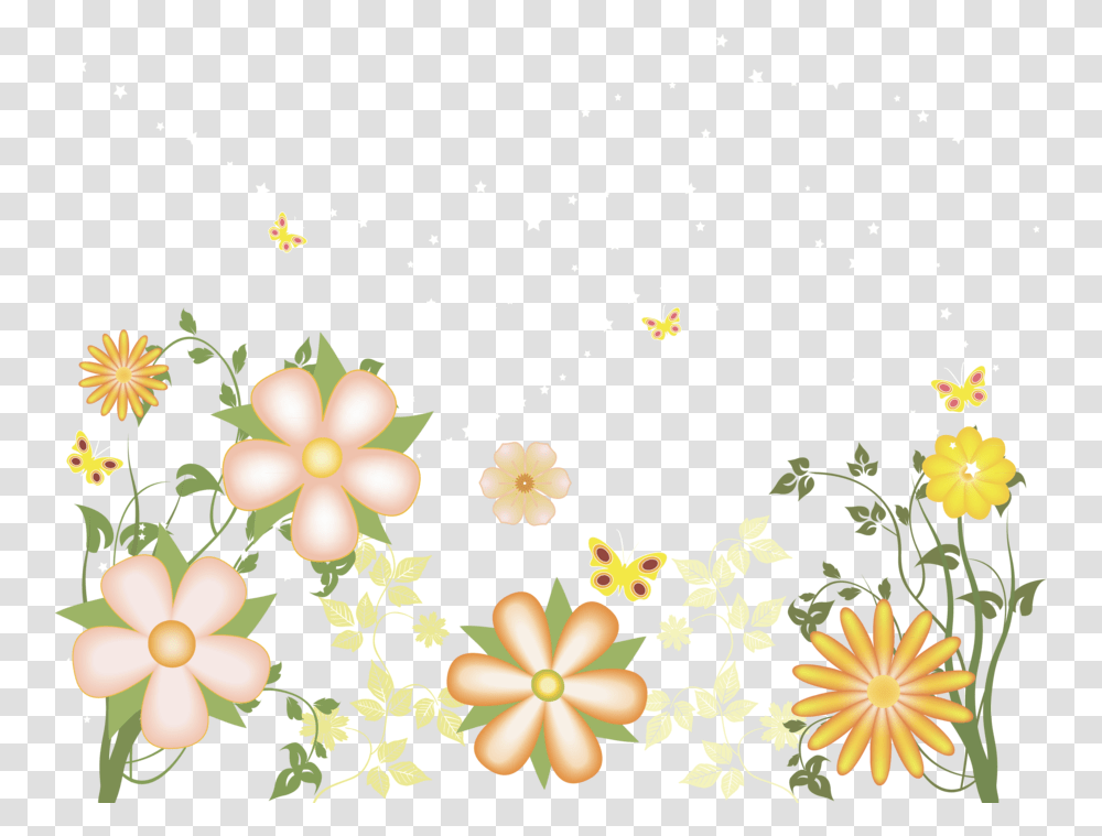 Flower Clipart Floral Design Clipart Border, Graphics, Pattern Transparent Png