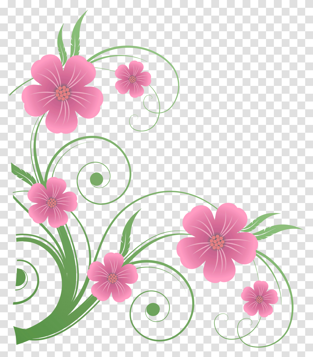 Flower Clipart Hd Painted Flowers, Graphics, Floral Design, Pattern, Plant Transparent Png