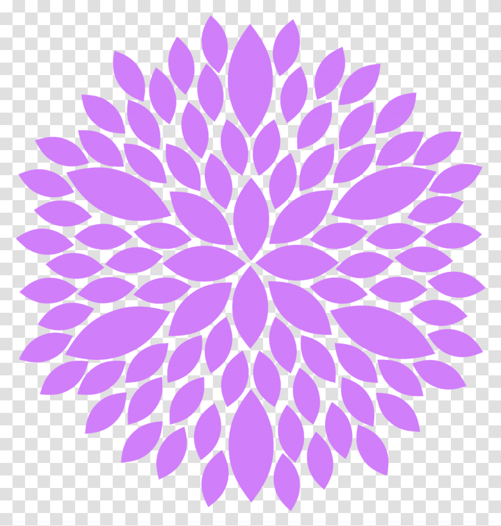 Flower Clipart Modern Dahlia Clip Art, Pattern, Ornament, Fractal, Chandelier Transparent Png