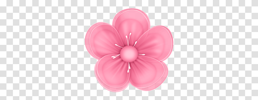 Flower Clipart Pink Picture 5218 Flor Sticker, Plant, Blossom, Balloon, Petal Transparent Png