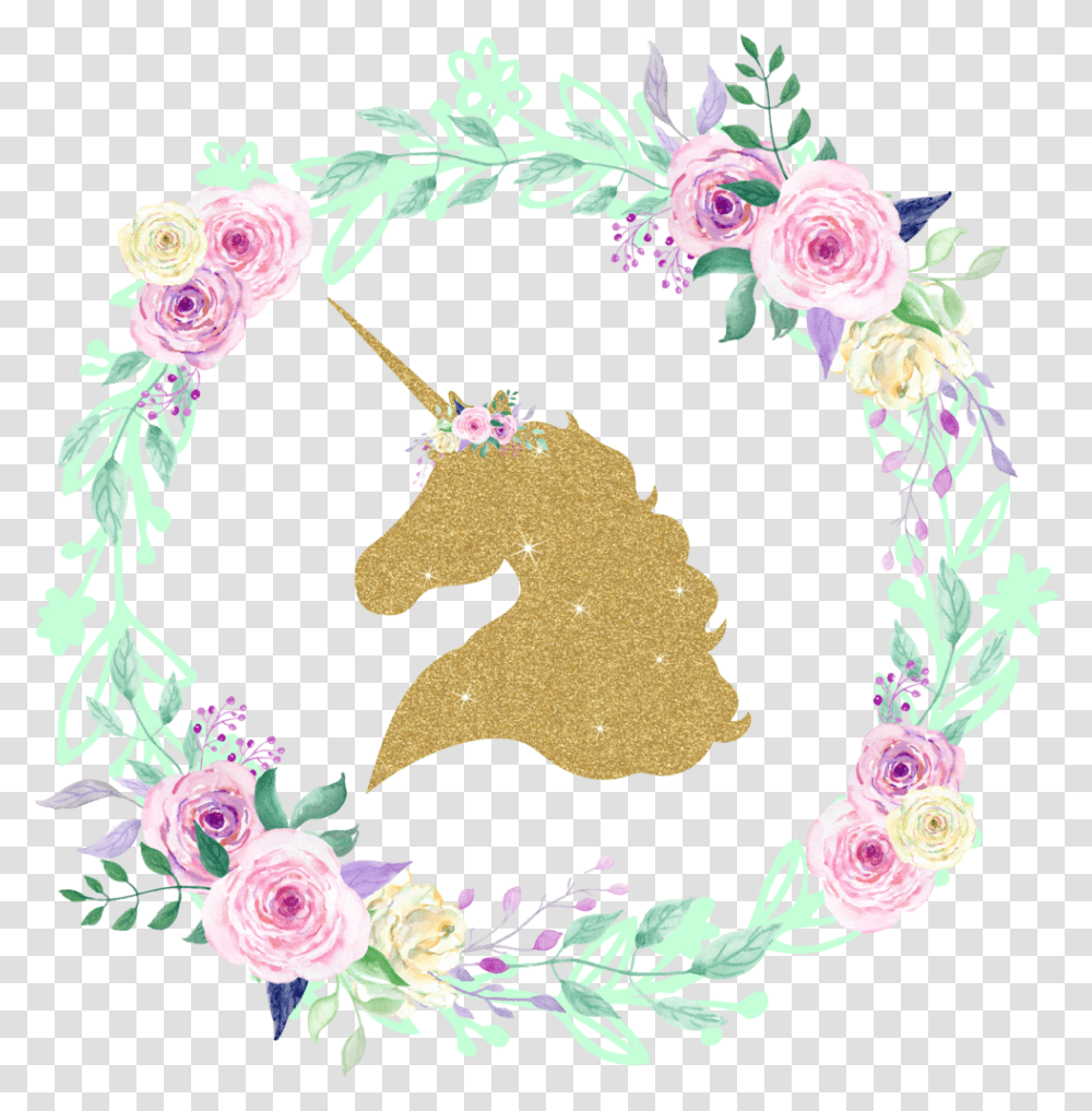 Flower Clipart Unicorn Free For Unicorn Baby Shower Invite Template, Graphics, Floral Design, Pattern, Wreath Transparent Png