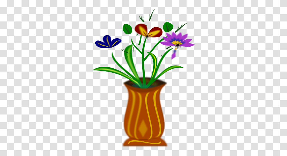 Flower Clipart Vase Flower Drawing Florero Dibujo, Plant, Jar, Pottery, Potted Plant Transparent Png