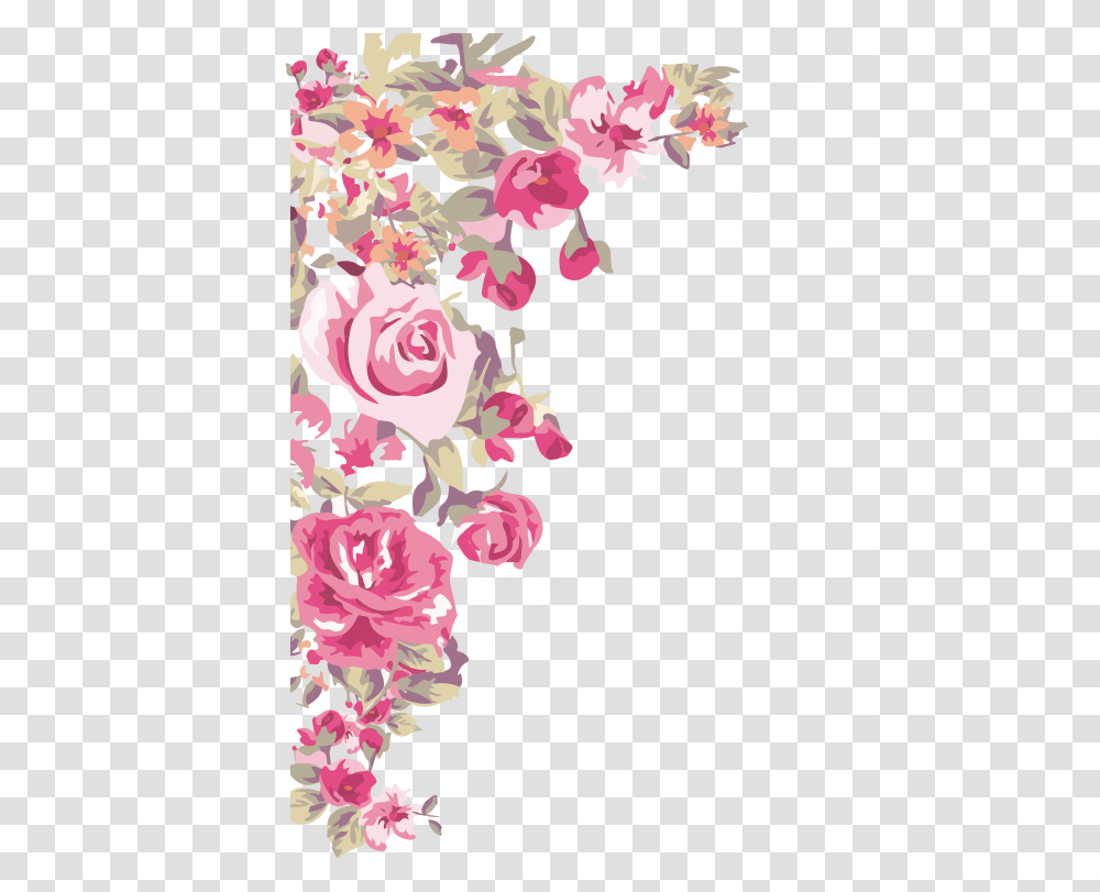 Flower Corner Border, Floral Design, Pattern Transparent Png