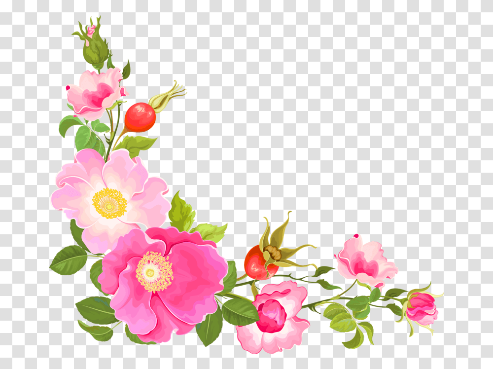 Flower Corner Design, Floral Design, Pattern Transparent Png